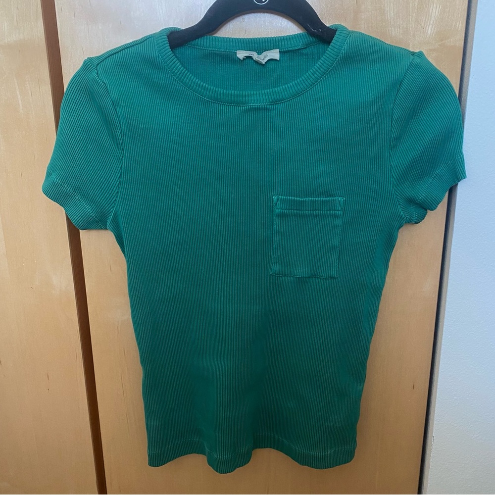 Madewell Ribbed Crewneck Pocket Tee - Picture 5 of 8